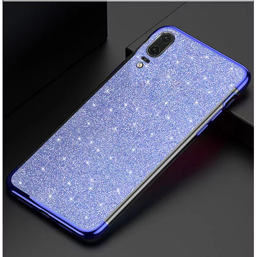 Huawei Mate 20 Pro Ultra Thin Clear Gel Case With Chrome Glitter Effect