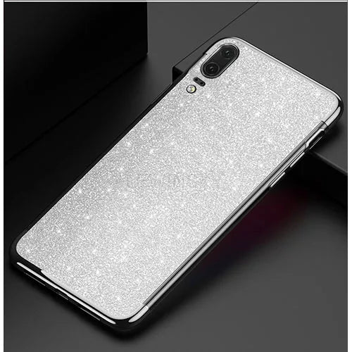 Huawei Mate 20 Pro Ultra Thin Clear Gel Case With Chrome Glitter Effect