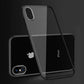 iPhone X / XS Magnetic Absorption Metal Case With Tempered Glass Back