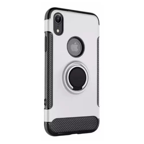 iPhone XR Hybrid Dual-Layer Armor Case With Magnetic Ring Stand