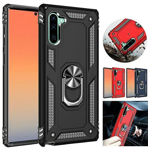Samsung Galaxy Note 10 Hybrid Dual-Layer Armour Case With Magnetic Ring Stand