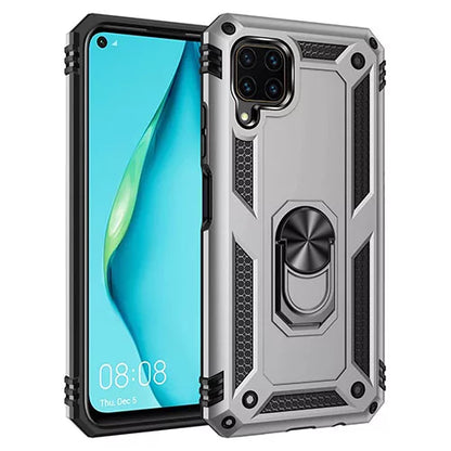 Huawei P40 Lite Hybrid Dual-Layer Armour Case With Magnetic Ring Stand