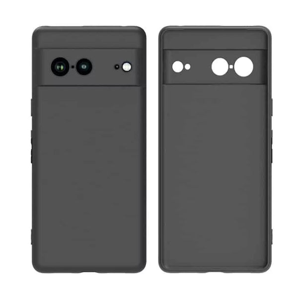 Google Pixel 7 / Pixel 7 Pro Matte Black Soft Feel TPU Gel Case With Camera Cover