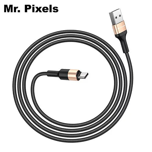 Mr Pixels Aluminium Shell Nylon Braided 3.0A Type-C Fast Charge Sync Cable