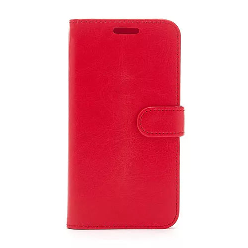 Samsung A715 Galaxy A71 PU Leather Side Opening Wallet Case With Card Slots - Red
