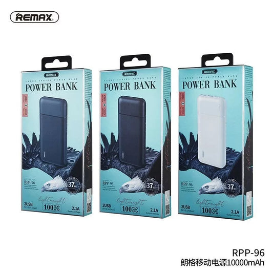 REMAX RPP-96 10000mAh Twin USB Portable Power Bank Charger