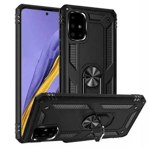 Samsung Galaxy S10 Lite Hybrid Dual-Layer Armour Case With Magnetic Ring Stand