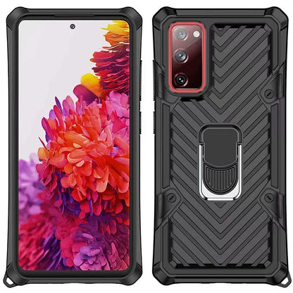 Samsung Galaxy S21 Series Hybrid Dual-Layer Armour Case With Magnetic Ring Stand
