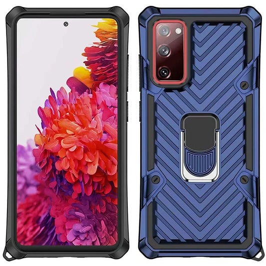 Samsung Galaxy S21 Series Hybrid Dual-Layer Armour Case With Magnetic Ring Stand
