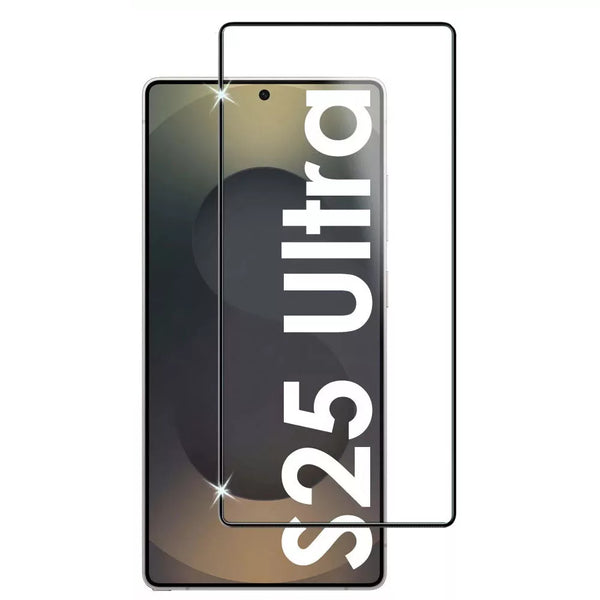 Samsung Galaxy S25 Ultra Full Glue Tempered Glass Fingerprint Support Screen Protector