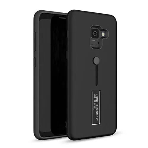 Samsung J600F Galaxy J6 2018 Dual-Layer Shockproof Finger Strap Stand Case
