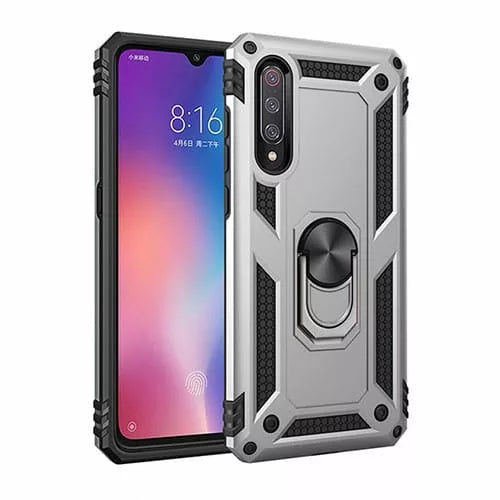 Samsung Galaxy A20e Hybrid Dual-Layer Armor Case With Magnetic Ring Stand
