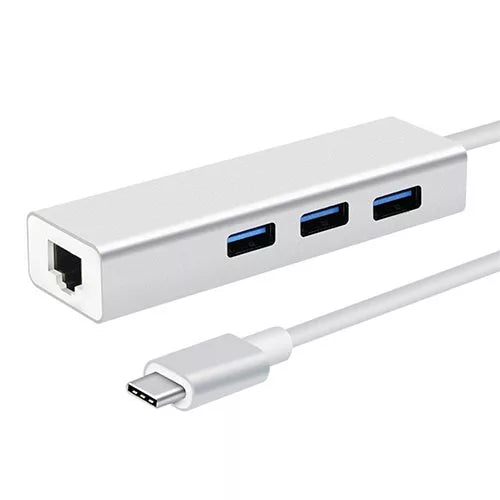 Type-C USB 3.0 3 Port USB Hub Ethernet Adapter