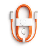 iPhone 17 Pro Orange Braided USB-C To USB-C Fast Charging Data Braided USB Cable