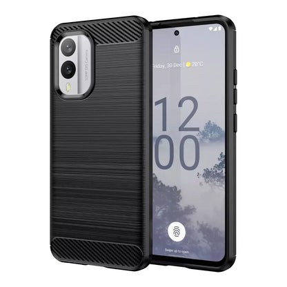 Nokia X30 5G Matte Shockproof TPU Gel Case With Carbon Fibre Effect