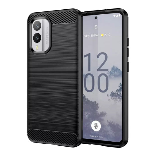 Nokia X30 5G Matte Shockproof TPU Gel Case With Carbon Fibre Effect