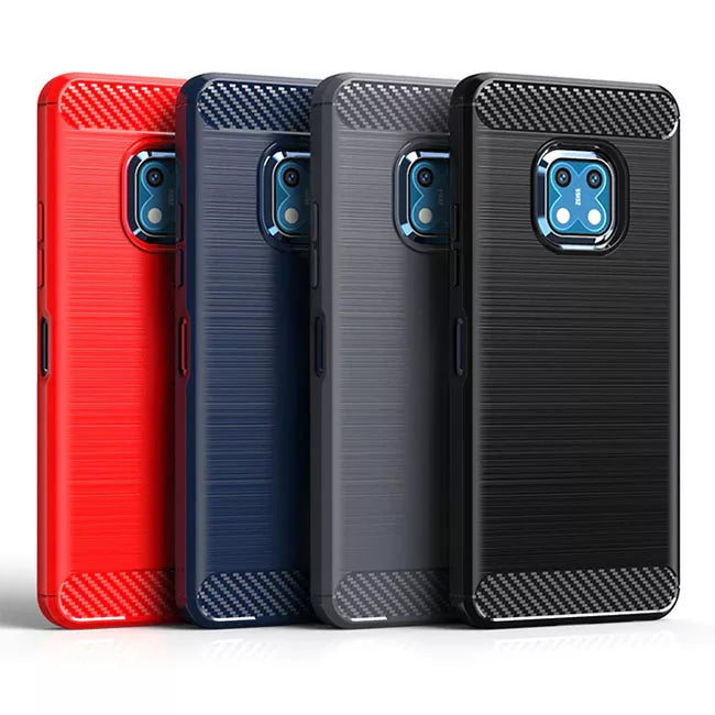 Matte TPU Gel Case Cover With Carbon Fibre Effect For Nokia XR20