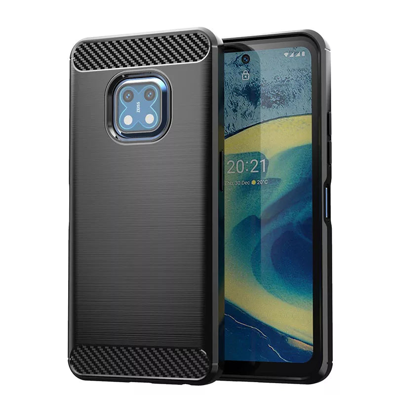 Matte TPU Gel Case Cover With Carbon Fibre Effect For Nokia XR20