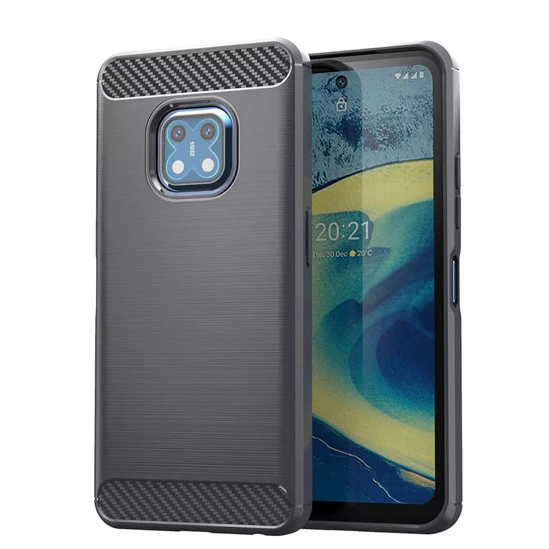 Matte TPU Gel Case Cover With Carbon Fibre Effect For Nokia XR20