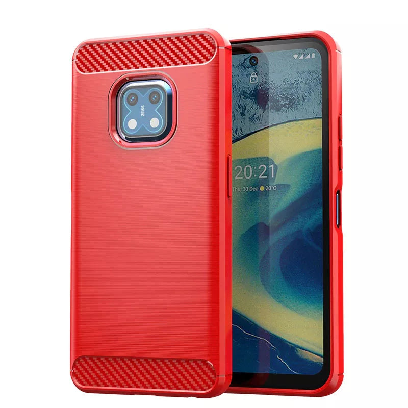 Matte TPU Gel Case Cover With Carbon Fibre Effect For Nokia XR20