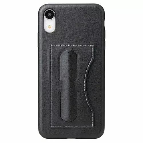 iPhone PU Leather Back Case With Card Holder Stand