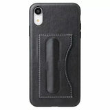 iPhone PU Leather Back Case With Card Holder Stand
